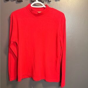 Women's Red Long Sleeve Top